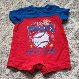 10 for $25 - The Children's Place 0-3m Boys Red & Blue Romper